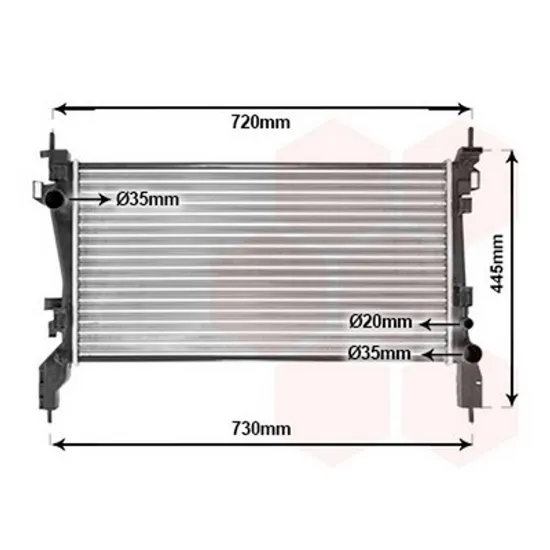 Radiator Motor FIAT FIORINO 225 2007-> Radiator apa pentru 1.3 MJTD (63x32.5) Perioada 2008 2009 2010 2011 2012 2013 2014 2015 2016