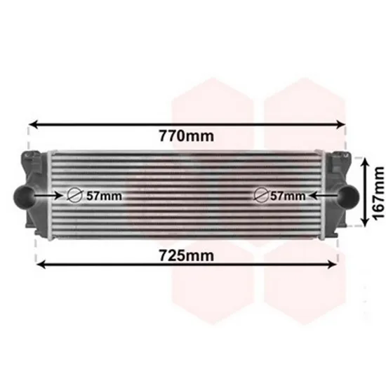 Intercooler MERCEDES SPRINTER 906 2006->2017 Radiator intercooler 2,2CDi - 2,5TDi (64x205x64) Perioada 2006 2007 2008 2009 2010 2011 2012 2013