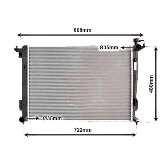 Radiator apa HYUNDAI ix35 / TUCSON 2009-> pentru 2.0, 2.0 GLS, perioada 2010 2011 2012 2013