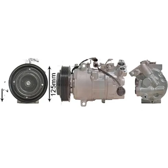 Compresor aer conditionat RENAULT GRAND SCENIC 3 2009->2016 1.5 dCi 81KW 110CP , pentru motor K9K 636, K9K 836, K9K 837 perioada 2009 2010 2011 2012 2013 2014