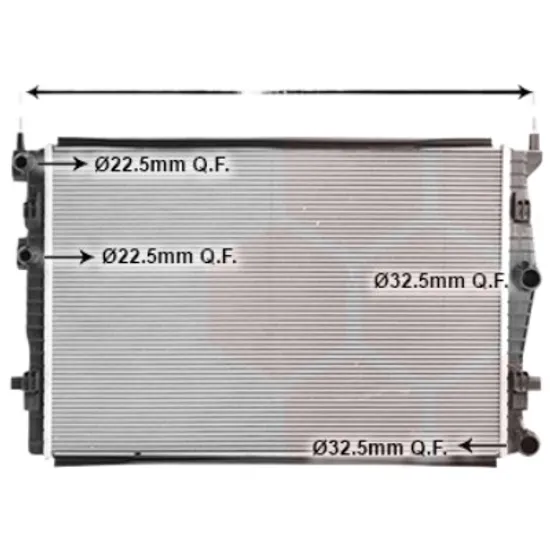 Radiator apa AUDI A3 SEDAN 8YS 2020-> 35 TFSI 110KW 150CP , pentru motor DPCA perioada 2020 2021,2022,2023,2024 2025