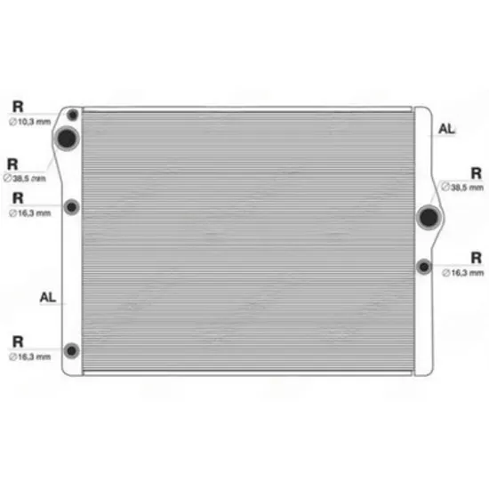 Radiator Motor BMW 7 F01 2008->2015 Radiator apa motor 3.0 diesel +/- A/C automatic (612x487) Perioada 2012 2013 2014 2015