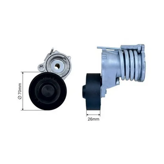 rola intinzator curea transmisie SKODA ROOMSTER 1,2 -47KW/64CP- 1198cmc, pentru motor BME, perioada 2006,2007