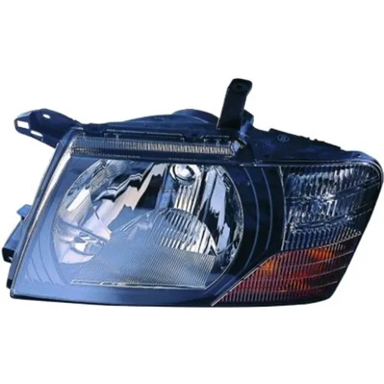 Far stanga MITSUBISHI PAJERO 3 1999->2007 perioada 2002 2003 2004 2005 2006 fumuriu, fumuriu, semnal galben, reglaj electric, cu bec H4
