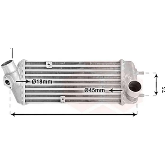 Intercooler KIA RIO 4 2005->2011 pentru 1.5 CRDi, perioada 2005 2006 2007 2008 2009 2010 2011