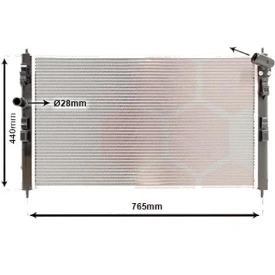 Radiator apa PEUGEOT 4008 2012-> pentru 1.8 HDi AWC, perioada 2012 2013 2014 2015 2016 2017