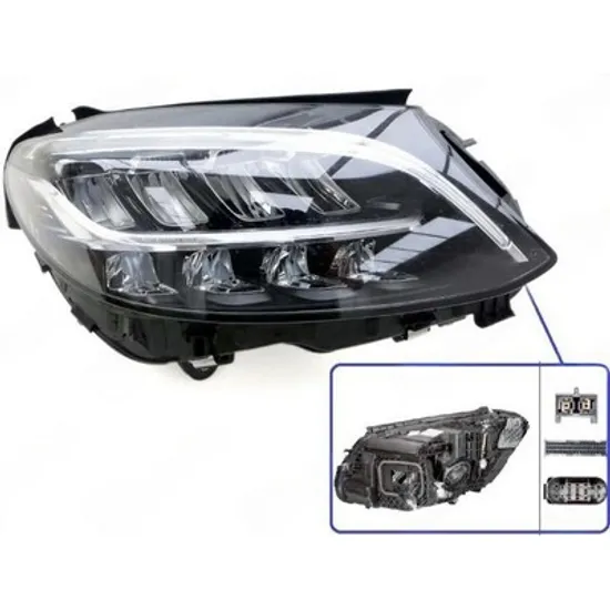 Faruri MERCEDES C-CLASS W205 2013-> Far MULTIBEAM LED (fara LOGO) (HELLA) DREAPTA Perioada 2014 2015 2016 2017 2018