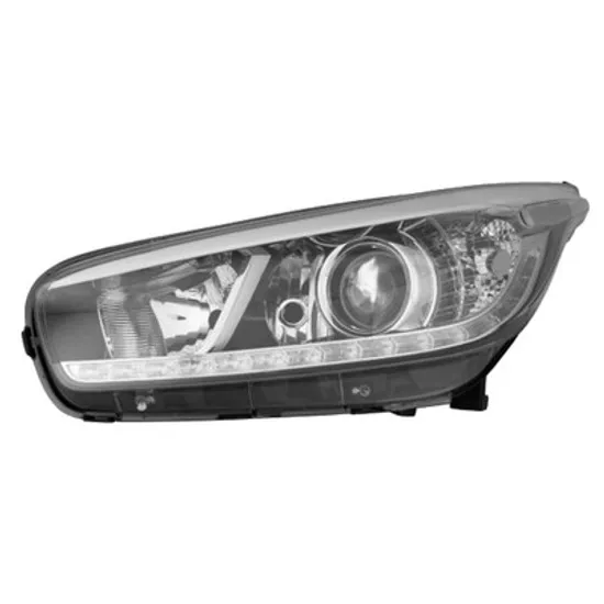 Faruri KIA CEED 2012->2018 Far reglaj electric (H7,H7,H7,LED) (cu lampa iluminare curbe statica si Daylight LED) (cu motor) (E) (TYC) STANGA Perioada 2015 2016 2017 2018