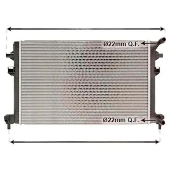 Radiator apa VW PASSAT B8 2014-> 2.0 TDI 4motion 110KW 150CP , pentru motor CRLB, DFEA, DFGA perioada 2014 2015,2016 2017