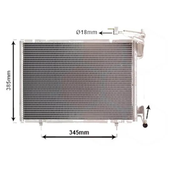 Radiator aer conditionat VW TOURAN 2010->2016 2.0 TDI 81KW 110CP , pentru motor perioada 2015 2016,2017,2018 2019