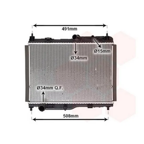 Radiator Motor FORD FIESTA 7 2017-> Radiator apa 1.0 EcoBoost AUTOMATIC benzina (385x545x22) Perioada 2017 2018 2019 2020 2021