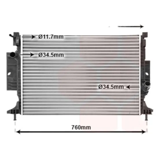 Radiator apa FORD C-MAX 2 2010->2019 2.0 TDCi 85KW 115CP , pentru motor TYDA perioada 2011 2012,2013,2014,2015,2016,2017,2018 2019