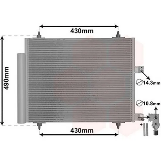 Radiator Aer Conditionat PEUGEOT 807 2002->2010 Radiator aer conditionat benzina/ diesel SEL 56x45,2x16 Perioada 2002 2003 2004 2005 2006 2007 2008