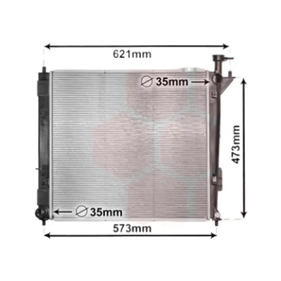 Radiator apa HYUNDAI SANTA FE 2 2005->2012 2.0 CRDi 4x4 110KW 150CP , pentru motor D4HA perioada 2010 2011 2012