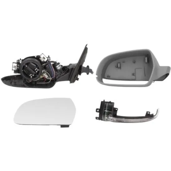 Oglinda exterioara stanga AUDI A4 Allroad B8 2009->2016 perioada 2011 2012 2013 2014 2015 2016 fara lampa semnalizare, cu semnal, numar pini 16, cu senzor banda, pentru vehicule cu sistem de asistenta rulare, cu incalzire, cu memorie Opacizare automata, rabatare electrica,