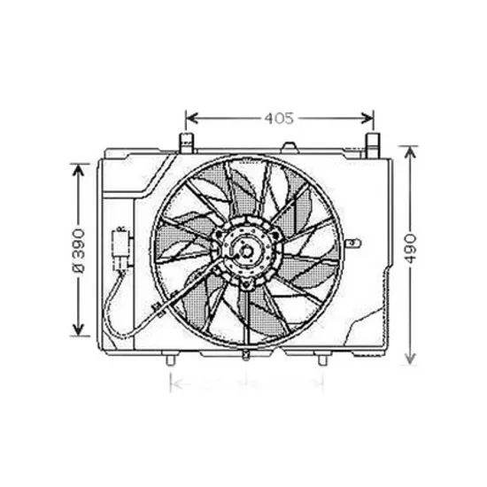 Ventilator Motor MERCEDES C-CLASS W202 1993->2000 Electroventilator radiator complet BENZINA, Perioada 1993 1994 1995 1996 1997 1998 1999 2000