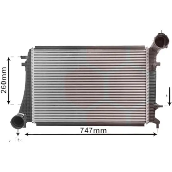 Intercooler AUDI A3 8P1 2003->2012, A3 Cabriolet 8P7 2008->2013, A3 Sportback 8PA 2004->2013 pentru 1.9 TDI, perioada 2003 2004 2005 2006 2007 2008 2009 2010