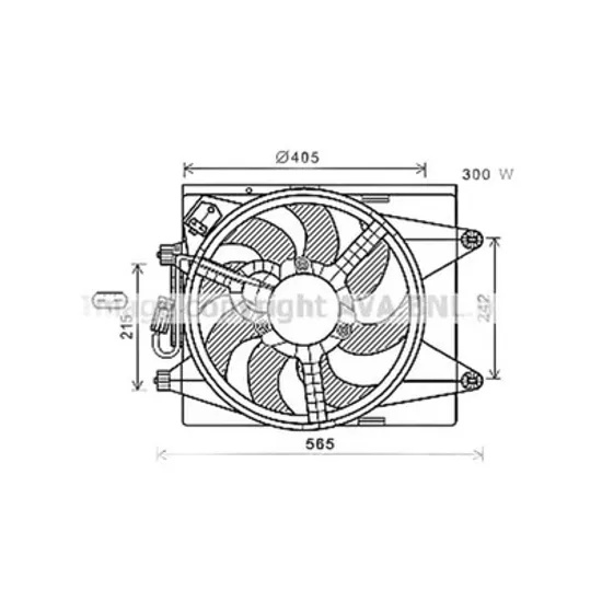 Ventilator Motor LANCIA YPSILON 2011-> Electroventilator complet cu aer conditionat benzina/diesel, Perioada 2011 2012 2013 2014 2015 2016 2017