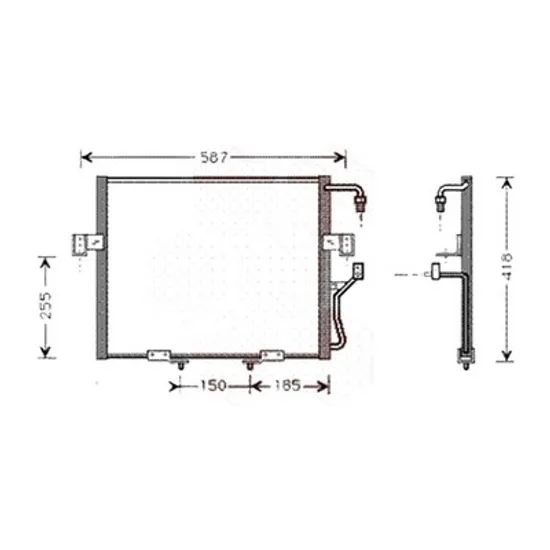 Radiator aer conditionat FORD FOCUS 3 2010->2019 1.6 LPG 88KW 120CP , pentru motor MUDA, MUDD perioada 2012 2013,2014,2015,2016 2017