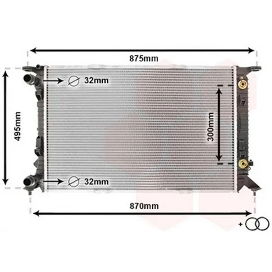 Radiator Motor AUDI A4 B8 2007->2015 Radiator apa pentru 1.8 TFSI - 2.0 TFSi/2.0 TDi CV automata Perioada 2007 2008 2009 2010 2011 2012 2013 2014 2015