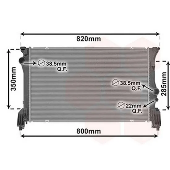 Radiator Motor MERCEDES VITO W447 2014-> Radiator apa 2.2 114/116/119 CDI/BL-T LOW SPILES Perioada 2015 2016 2017 2018 2019 2020 2021