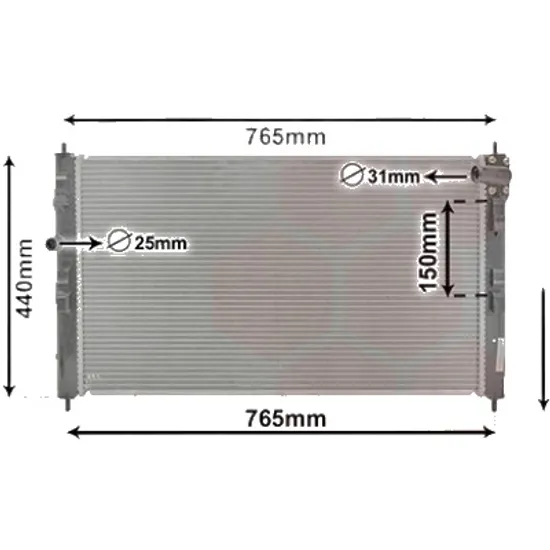 Radiator apa PEUGEOT 4008 2012-> pentru 1.6 HDi AWC, perioada 2012 2013 2014 2015 2016 2017