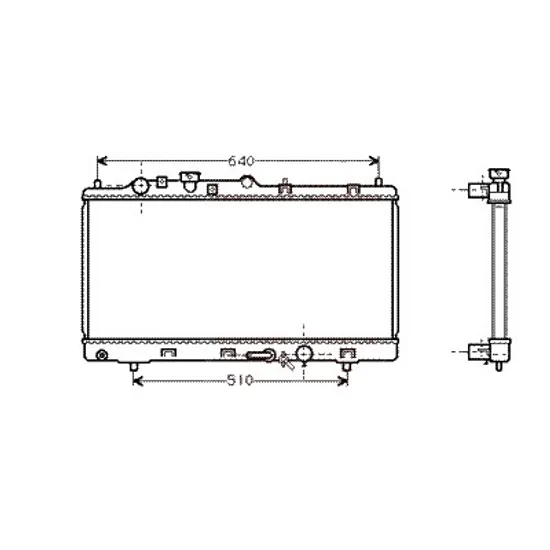 Radiator apa MAZDA 323 BJ 1998->2004 pentru 1.5 16V, perioada 1998 1999 2000 2001