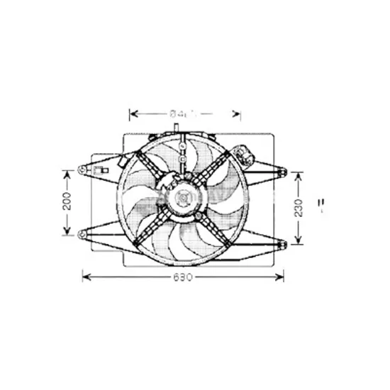 Ventilator motor ALFA ROMEO 147 2000->2010 1.9 JTD 16V 103KW 140CP , pentru motor 192 A5.000 perioada 2002 2003 2004 2005 2006 2007 2008 2009 2010