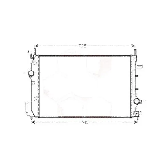 Radiator apa SAAB 9-3 2002->2015 1.9 TTiD 132KW 180CP , pentru motor A 19 DTR, Z 19 DTR perioada 2007 2008,2009,2010,2011,2012,2013,2014 2015