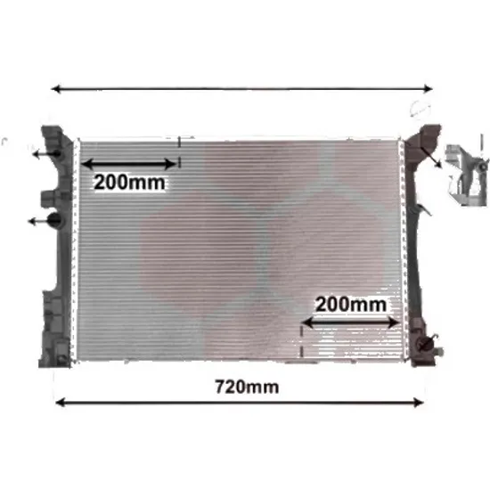 Radiator apa MERCEDES CLA C117 2013->2019 CLA 250 160KW 218CP , pentru motor M 270.920 perioada 2015 2016,2017,2018 2019