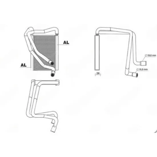 Radiator Incalzire HYUNDAI i10 2007->2013 Calorifer (122x194) (NISSENS) Perioada 2010 2011 2012 2013