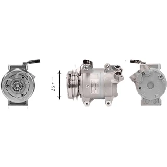 Compresor aer conditionat MITSUBISHI L 200 2005->2015 pentru 2.5 D, perioada 2011 2012 2013 2014 2015