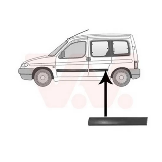 Bandou Usa CITROEN BERLINGO 1996->2011 Bandou usa culisanta MAT negru) (145mm) stanga Perioada 2002 2003 2004 2005 2006 2007 2008
