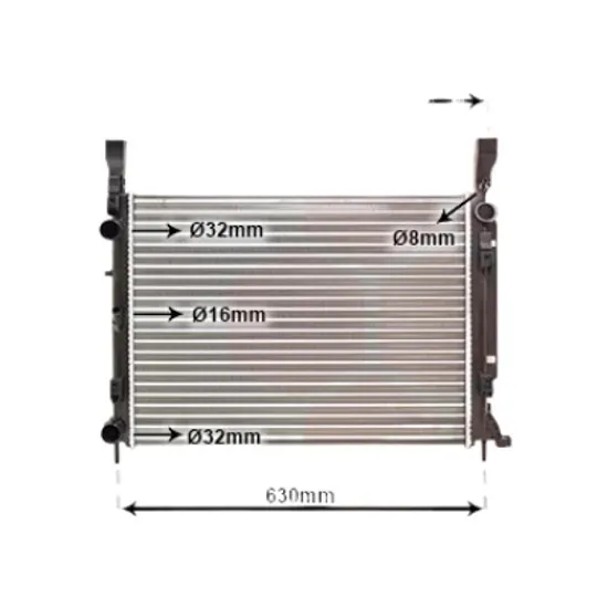 Radiator apa RENAULT KANGOO 2008->2020 pentru 1.5 dCi 90, perioada 2009 2010 2011 2012 2013 2014 2017 2018 2019 2020 2021 2022
