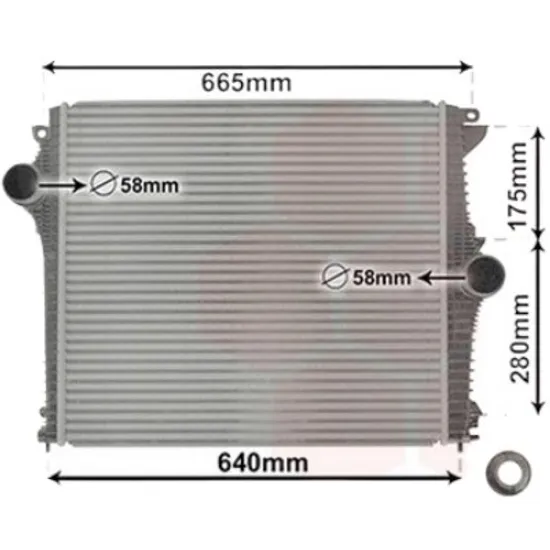 Intercooler ALFA ROMEO GIULIA 2015-> 2.2 D 118KW 160CP , pentru motor 463 35 975, 552 75 156, 552 84 636 perioada 2018 2019,2020,2021,2022 2023