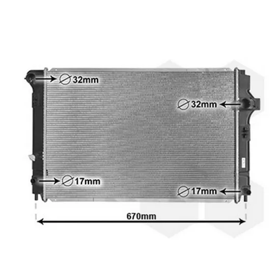Radiator Motor TOYOTA YARIS 2013->2020 Radiator apa 1.5HYBRID 54/55KW Perioada 2017 2018 2019 2020 2021 2022 2023