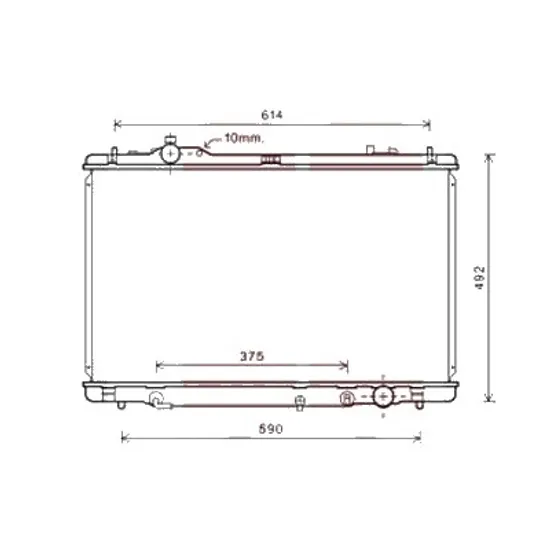 Radiator apa LEXUS LS 2006->2016 pentru 460 4WD, perioada 2006 2007 2008 2009 2010 2011
