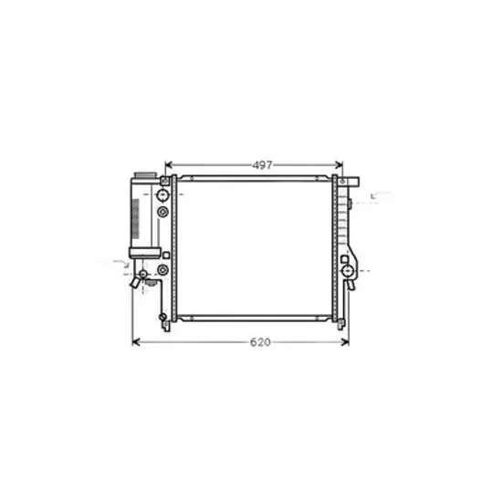 Radiator Motor BMW 3 E36 1990->1998 Radiator apa pentru 1,6 - 1,8 - 2,0cc cu aer conditionat CV automata (44x44) Perioada 1990 1991 1992 1993 1994 1995 1996 1997 1998