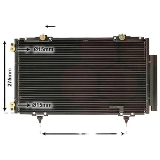 Radiator aer conditionat NISSAN ALMERA 2 2001->2006 1.5 66KW 90CP , pentru motor perioada 2000 2001,2002,2003,2004,2005 2006
