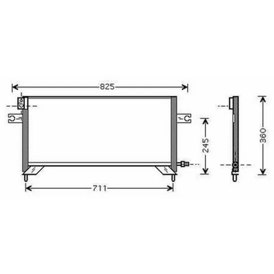 Radiator Aer Conditionat NISSAN NAVARA D22 1997->2008 Radiator aer conditionat 2 4L - 2 5TD 70x32x1 6 Perioada 1997 1998 1999 2000 2001 2002 2003