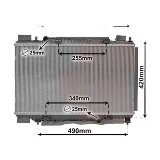 Radiator apa FORD FIESTA 5 JH 2008->2017 pentru 1.6 ST, 1.6 ST200, perioada 2016 2017
