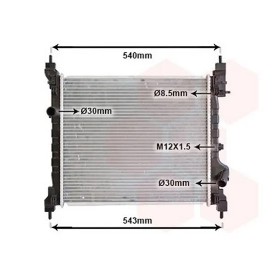 Radiator Motor CHEVROLET SPARK M400 2015-> Radiator apa 1.0-1.2i16V (45x39x17) (KOYO) Perioada 2010 2011 2012 2013 2014 2015 2016 2017