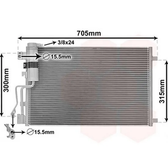 Radiator Aer Conditionat NISSAN QASHQAI 1 2007->2014 Radiator aer conditionat 1 5 DCi 61x39 Perioada 2007 2008 2009 2010 2011 2012 2013 2014