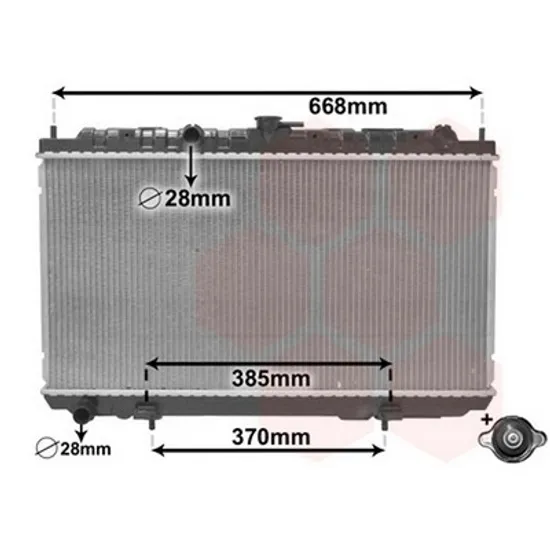 Radiator Motor NISSAN PRIMERA P12 2002->2008 Radiator apa .1.5-1.6-1.8 +/-AC (36x69) U.K. (KOYO) Perioada 2002 2003 2004 2005 2006 2007 2008