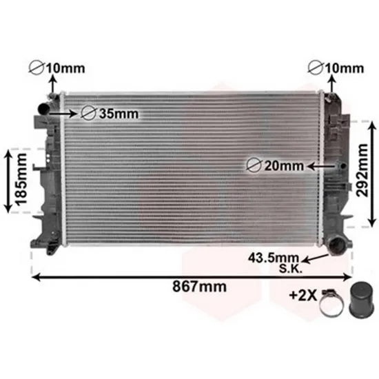 Radiator Motor MERCEDES SPRINTER 906 2006->2017 Radiator 2,2 CDi+AC BEHR 68x41,5x3,4 manuala Perioada 2006 2007 2008 2009 2010 2011 2012 2013 2014 2015 2016 2017 2018 2019 2020 2021 2022