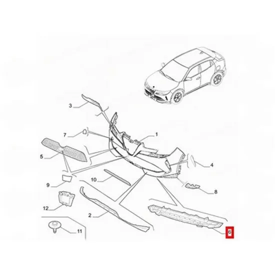 Scut Bara ALFA ROMEO JUNIOR 2024-> Deflector bara fata (O) Perioada 2024 2025