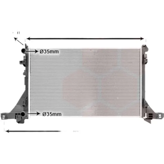 Radiator apa OPEL MOVANO B 2010->2020 pentru 2.3 CDTI FWD, perioada 2010 2011 2012 2013 2014 2015 2016 2017 2018
