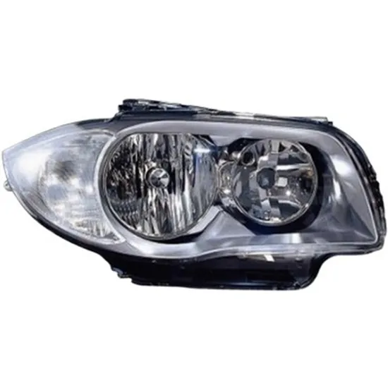 Far dreapta BMW 1 E81 2006->2011, 1 E87 2004->2011 perioada 2004 2005 2006 2007 2008 2009 2010 2011 de la an de fabricatie 04/2007, pana la an de fabricatie 02/2009, cu motor reglaj, semnal alb, cu reglaj electric, cu bec H7/H7