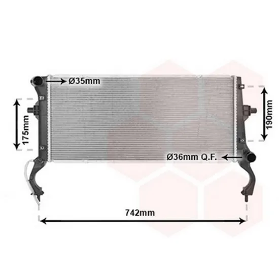 Radiator Motor HYUNDAI ELANTRA 2016->2020 Radiator apa 1.6 CRDi cv automata diesel 480x395x26 Perioada 2015 2016 2017 2018 2019