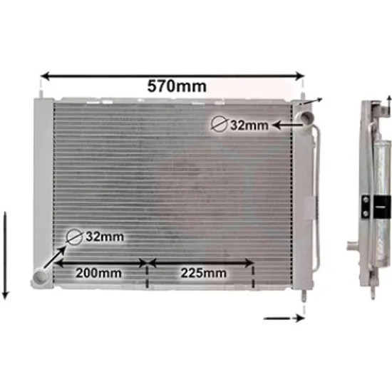 Radiator apa RENAULT TWINGO 2 2007->2014 pentru 1.6 RS, perioada 2008 2009 2010 2011 2012 2013 2014